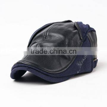 Promotional custom leather fabric Ivy cap fashion ivy cap