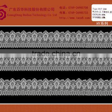 Wavy Elegant Tricot Embroidered Sex Nylon Lace Trim Fabric for Lady's Garments photo-4