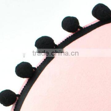 Modern High Quality Pink Poodle Throw Pillow With Tassels