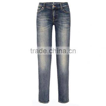High Fashion 100% Cotton Long Denim Jeans Pants for Women 2013 Summer photo-2