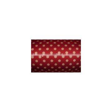 100%Polyester dot print satin fabric for ladies' fashion wear