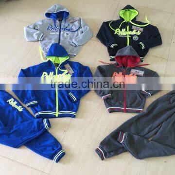 boys' sports wear kid's sportswear stock clothes children's trascksuit