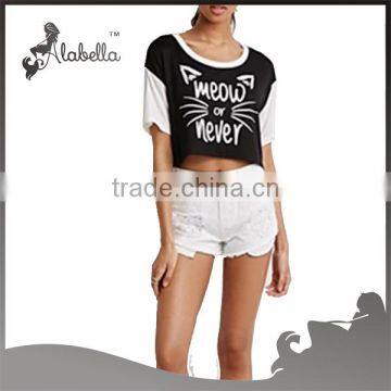 Made in China black and white tshirts xxx tee shirts