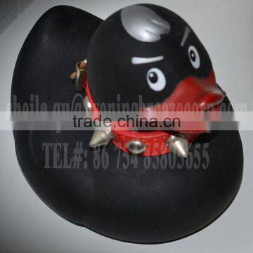 8cm black punkrubber duck, rocker rubber duck, baby punk bath duck