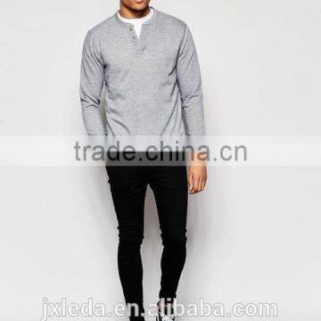 Jiangxi Mass Garm Ent Factory, 2016 Men Long Sleeve Quick Dry Slim Fit Henley Tee Shirt Overseas Custom photo-4