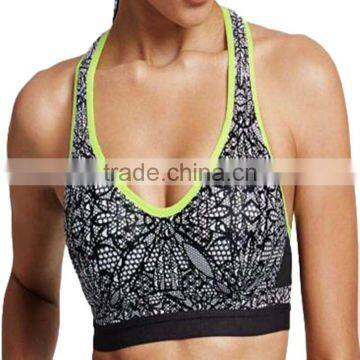 Cheap Wholesale Sports Bra Fashionable Custom Ladies Sublimation Sports Bra