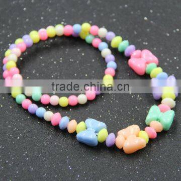 Zm35071a Korean Colorful Jewellery Children Statement Beads Necklace Set photo-4