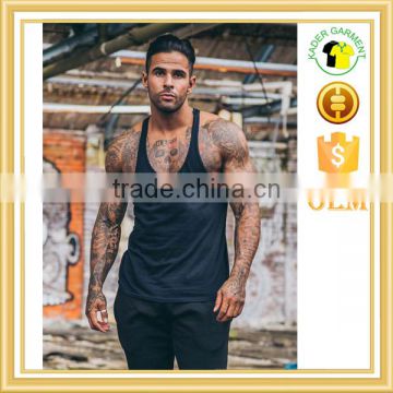 Mens plain stringer vest bodybuilding sports wear custom gym tank top