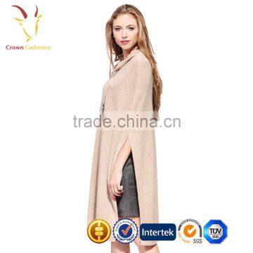 Handmade Wholesale Knit Poncho Women Pure Cashmere Poncho photo-3