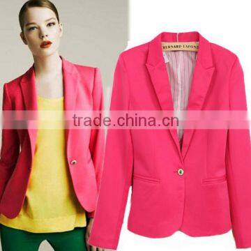 F20001D top selling candy color bodycon suit women suit jacket