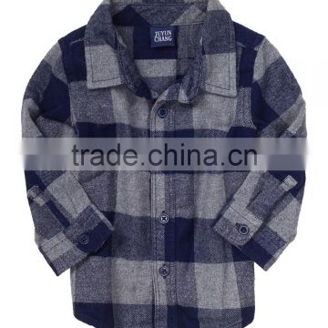 Wholesale padded flannel shirt with white&blue