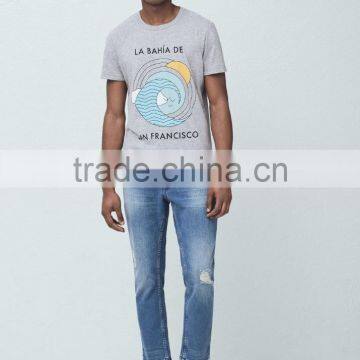 Men Animal Printing Tee Teenager Funny Fashioncasual Daily Tee Plain photo-2
