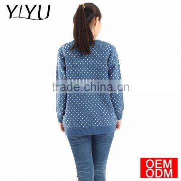 European Women Winter Cartoon Snowman Snowflake Jacquard Knitting Pattern Christmas Sweater photo-3