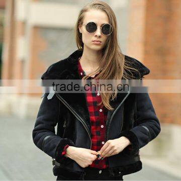 Customize Embroidered Logo Women Winter Coat Longsleeve Faux Fur Suede Coat Jacket photo-5