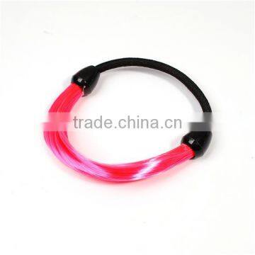 Chemical Fiber Hair Ties Round Fuchsia Hair Band Holder