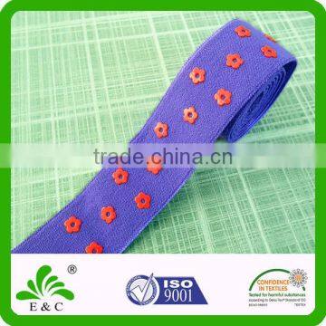 Oeko-tex100 custom color design soft woven silicone print elastic tape