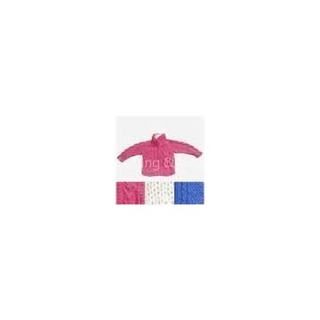 OEM 100% Cotton 2 - 8Y Light Pink Knitting Patterns Kids Sweaters, Jersey With Zip