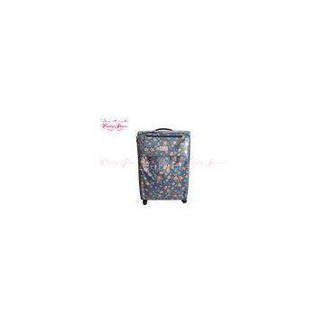 Blue flower 25 inch luggage Ladies Trolley Bag with Universal Wheel