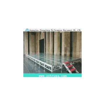 Stage Weddin Party Alumminum Stage Performacetempered Glass Stage