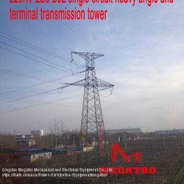 MEGATRO 220KV 2B5 DJ2 Single Circuit Heavy Angle and Terminal Transmission Tower photo-3