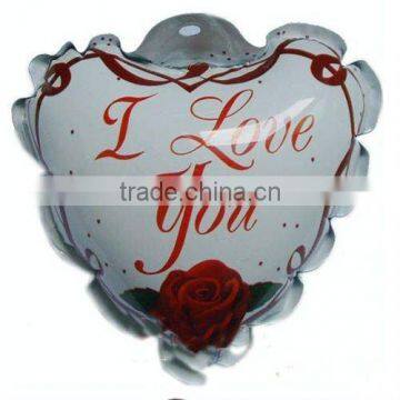 newest design heart shape auto-inflated aluminum foil balloon