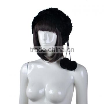 YR245 Rabbit Fur Ball Hat/Women Fur Hats Winter