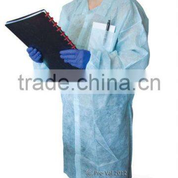 China supply clean room pp non-woven disposable lab coat