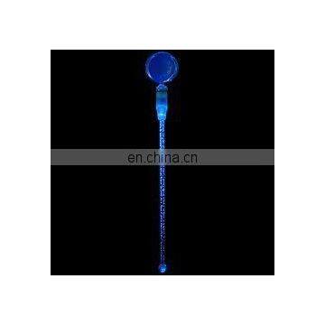 glow stir stick (PS, clear body,blue led, bubble,CE,RoHS approval)