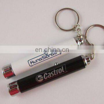 abs plastic LED flashlight projector image keychain mini torch light