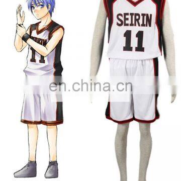 Roseteam Made Kuroko's Basketball Tetsuya Kuroko Teik Middle School Basketball Team Uniform White Number 11 Cosplay Costume