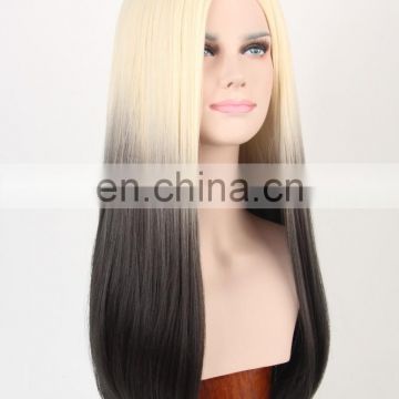 MFW-0092 Top New beauty long synthetic fashion source hair wig, gradient color wig