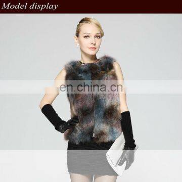 New fashion wholesale short style genuine raccoon fur vest