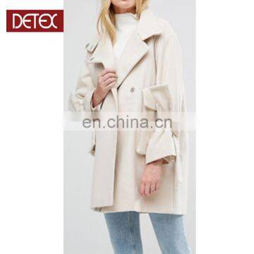 White Wool Fabric For Coat Women Cashmere Wool Coat