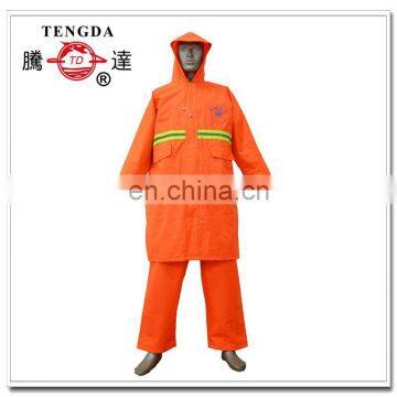 lower moq orange polyester construction rain suit