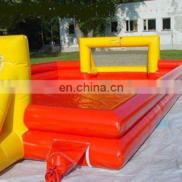 Red+yellow Inflatable soap foosball field