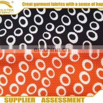 Mulinsen Textile Cheap Price 95% Polyester 5% spandex Polka Dot Printing Knitted Jacquard Dots Fabric