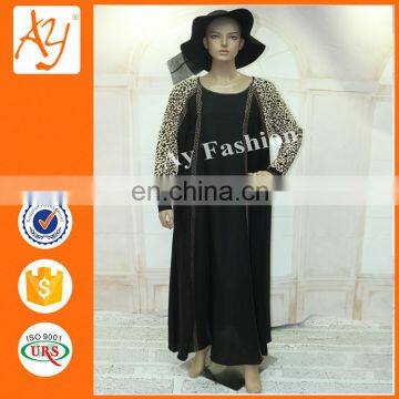 New Hot model abaya Dubai long sleeve leopard grain clothing women kaftan in Dubai