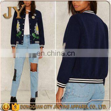 2016 Women Hot Sale Sequin Jacket Women Bomber Autumn Outwear China Wholesale Clothing for Women Polyester Navy Blazer