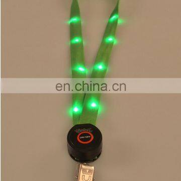 Top Quality Fluorescent Color Led With Clip Nice Glitter Lanyard photo-4