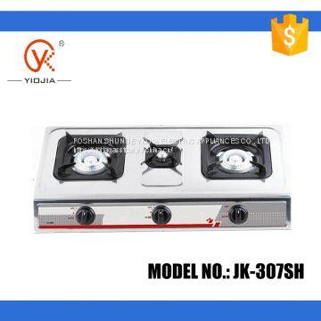 Stainless Steel Body Three Burner Table Gas Stove (JK-307SH) photo-3