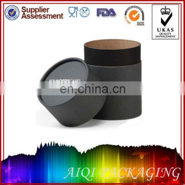 Custom Black Small Round Packaging Wax Cardboard Box with Lids