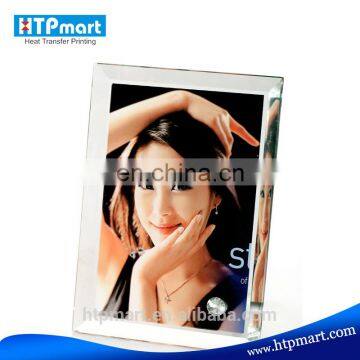 High Quality Sublimation 6'' Bevel Circle Crystal Glass Photo Frame of Good Price