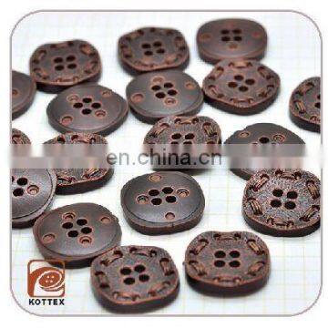 4 Holes Factory Classic Plastic Vairous Painting Color Coat Leather Button