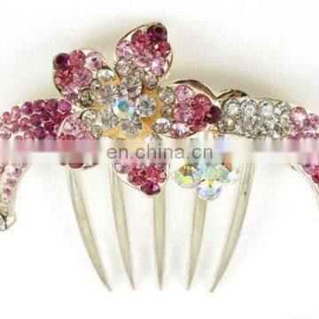 2013 newest fashion alloy rhinestone hair comb fork