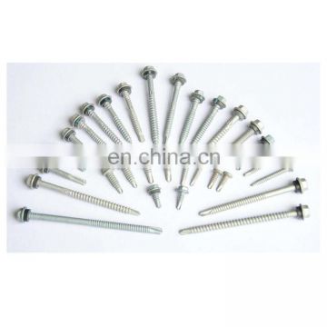 EPDM washer zinc plated din 7504 hex head patta self drilling screws