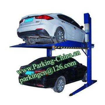 China Car Lifts, Parking Lift, Car Elevator, 2 Columns 2 Floors Stacker Car Lift Family Double Parking photo-2