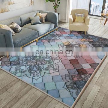 Household custom modern velour printed 3d custom area rugs carpet