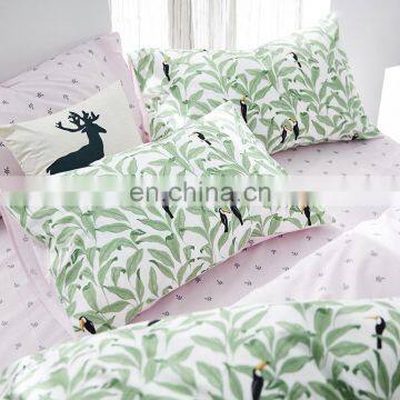 Whole Sale 100% Cotton Bedding Sets Duvet Cover Bed Linen Sheets With Green Tree Delicate Pattern High Quality for Living Room photo-4
