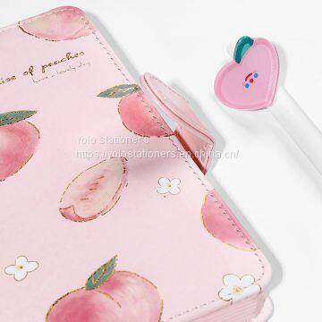 New Peach said A5 magnetic buckle notebook hand ledger hardback notebook