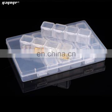 Custom Clear Acrylic Nail art tools Case Acrylic Organizer Storage Box nail decoration tools container